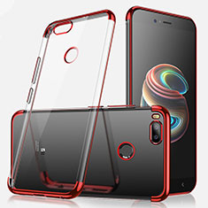 Coque Ultra Fine TPU Souple Housse Etui Transparente H01 pour Xiaomi Mi A1 Rouge