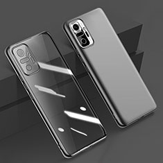 Coque Ultra Fine TPU Souple Housse Etui Transparente H01 pour Xiaomi Redmi Note 10 Pro 4G Noir