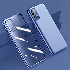 Coque Ultra Fine TPU Souple Housse Etui Transparente H01 pour Xiaomi Redmi Note 9 4G Bleu