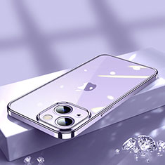 Coque Ultra Fine TPU Souple Housse Etui Transparente H02 pour Apple iPhone 13 Mini Violet