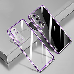 Coque Ultra Fine TPU Souple Housse Etui Transparente H02 pour Huawei Honor 80 Pro Flat 5G Violet