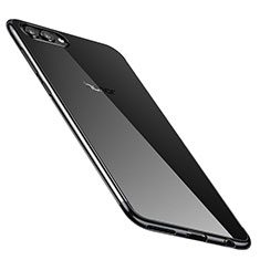 Coque Ultra Fine TPU Souple Housse Etui Transparente H02 pour Huawei Honor V10 Noir