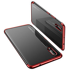 Coque Ultra Fine TPU Souple Housse Etui Transparente H02 pour Huawei P20 Rouge