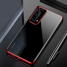 Coque Ultra Fine TPU Souple Housse Etui Transparente H02 pour Huawei P40 Pro+ Plus Rouge