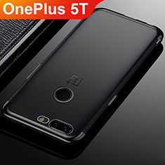 Coque Ultra Fine TPU Souple Housse Etui Transparente H02 pour OnePlus 5T A5010 Noir