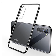 Coque Ultra Fine TPU Souple Housse Etui Transparente H02 pour Oppo F15 Noir