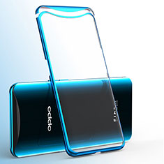 Coque Ultra Fine TPU Souple Housse Etui Transparente H02 pour Oppo Find X Bleu