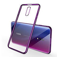 Coque Ultra Fine TPU Souple Housse Etui Transparente H02 pour Oppo Realme X Violet