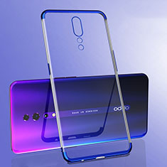 Coque Ultra Fine TPU Souple Housse Etui Transparente H02 pour Oppo Reno Z Bleu