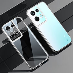 Coque Ultra Fine TPU Souple Housse Etui Transparente H02 pour Oppo Reno8 5G Argent