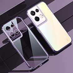 Coque Ultra Fine TPU Souple Housse Etui Transparente H02 pour Oppo Reno8 Pro+ Plus 5G Violet