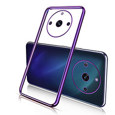 Coque Ultra Fine TPU Souple Housse Etui Transparente H02 pour Realme Narzo 60 5G Violet