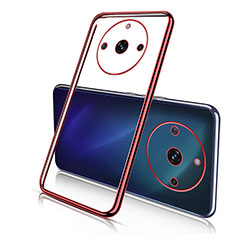 Coque Ultra Fine TPU Souple Housse Etui Transparente H02 pour Realme Narzo 60 Pro 5G Rouge