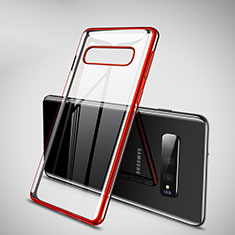 Coque Ultra Fine TPU Souple Housse Etui Transparente H02 pour Samsung Galaxy S10 Plus Rouge