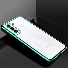 Coque Ultra Fine TPU Souple Housse Etui Transparente H02 pour Samsung Galaxy S21 FE 5G Vert