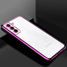 Coque Ultra Fine TPU Souple Housse Etui Transparente H02 pour Samsung Galaxy S21 FE 5G Violet