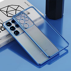 Coque Ultra Fine TPU Souple Housse Etui Transparente H02 pour Samsung Galaxy S25 Ultra 5G Bleu