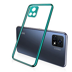 Coque Ultra Fine TPU Souple Housse Etui Transparente H02 pour Vivo iQOO U3x 5G Vert