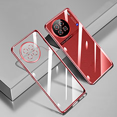 Coque Ultra Fine TPU Souple Housse Etui Transparente H02 pour Vivo X90 5G Rouge