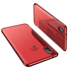 Coque Ultra Fine TPU Souple Housse Etui Transparente H02 pour Xiaomi Mi A2 Rouge