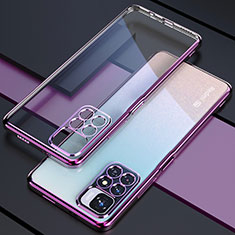 Coque Ultra Fine TPU Souple Housse Etui Transparente H02 pour Xiaomi Poco X4 NFC Violet
