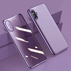 Coque Ultra Fine TPU Souple Housse Etui Transparente H02 pour Xiaomi Redmi K40 Gaming 5G Violet