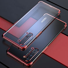Coque Ultra Fine TPU Souple Housse Etui Transparente H03 pour Oppo F15 Rouge