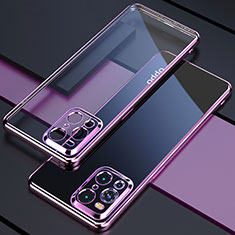 Coque Ultra Fine TPU Souple Housse Etui Transparente H03 pour Oppo Find X3 5G Violet