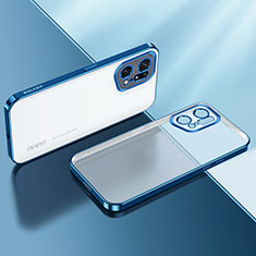 Coque Ultra Fine TPU Souple Housse Etui Transparente H03 pour Oppo Find X5 Pro 5G Bleu