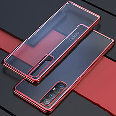 Coque Ultra Fine TPU Souple Housse Etui Transparente H03 pour Oppo Reno3 Pro Rouge