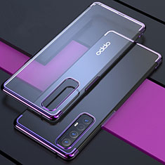 Coque Ultra Fine TPU Souple Housse Etui Transparente H03 pour Oppo Reno3 Pro Violet