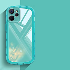 Coque Ultra Fine TPU Souple Housse Etui Transparente H03 pour Realme 10 5G Cyan