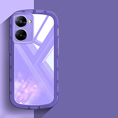 Coque Ultra Fine TPU Souple Housse Etui Transparente H03 pour Realme 10S 5G Violet