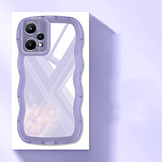 Coque Ultra Fine TPU Souple Housse Etui Transparente H03 pour Realme 9 4G Violet