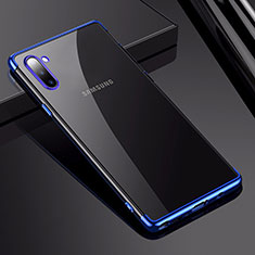 Coque Ultra Fine TPU Souple Housse Etui Transparente H03 pour Samsung Galaxy Note 10 5G Bleu