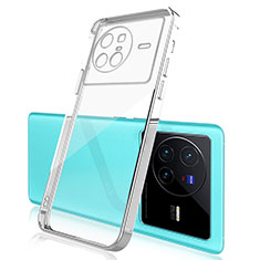 Coque Ultra Fine TPU Souple Housse Etui Transparente H03 pour Vivo X80 5G Argent