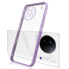 Coque Ultra Fine TPU Souple Housse Etui Transparente H03 pour Vivo X90 5G Violet