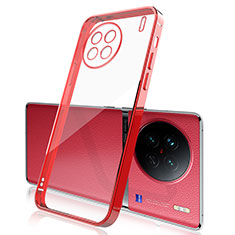 Coque Ultra Fine TPU Souple Housse Etui Transparente H03 pour Vivo X90 Pro 5G Rouge