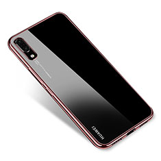 Coque Ultra Fine TPU Souple Housse Etui Transparente H04 pour Huawei P20 Or Rose