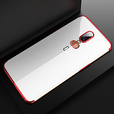 Coque Ultra Fine TPU Souple Housse Etui Transparente H04 pour OnePlus 6 Rouge