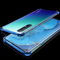 Coque Ultra Fine TPU Souple Housse Etui Transparente H04 pour Oppo Reno3 Pro Bleu