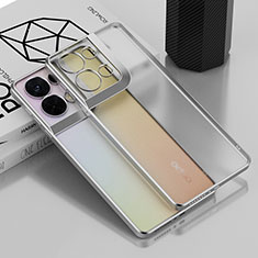 Coque Ultra Fine TPU Souple Housse Etui Transparente H04 pour Oppo Reno8 Pro+ Plus 5G Argent