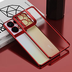 Coque Ultra Fine TPU Souple Housse Etui Transparente H04 pour Oppo Reno8 Pro+ Plus 5G Rouge