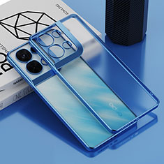 Coque Ultra Fine TPU Souple Housse Etui Transparente H04 pour Oppo Reno9 Pro+ Plus 5G Bleu