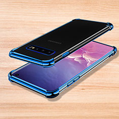 Coque Ultra Fine TPU Souple Housse Etui Transparente H04 pour Samsung Galaxy S10 5G Bleu