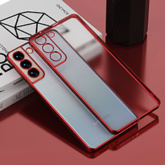 Coque Ultra Fine TPU Souple Housse Etui Transparente H04 pour Samsung Galaxy S24 Plus 5G Rouge