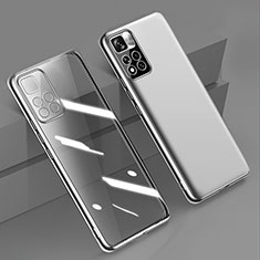 Coque Ultra Fine TPU Souple Housse Etui Transparente H04 pour Xiaomi Redmi Note 11 Pro+ Plus 5G Argent