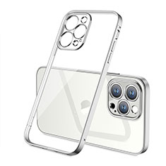 Coque Ultra Fine TPU Souple Housse Etui Transparente H05 pour Apple iPhone 16 Pro Max Argent