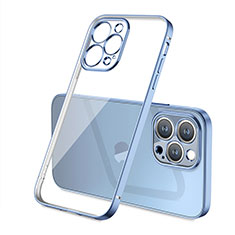 Coque Ultra Fine TPU Souple Housse Etui Transparente H05 pour Apple iPhone 16 Pro Max Bleu