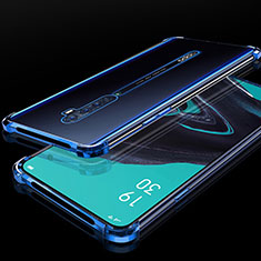 Coque Ultra Fine TPU Souple Housse Etui Transparente H05 pour Oppo Reno2 Bleu